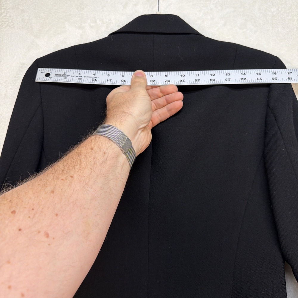 J.Crew Womens Black Wool Blazer Size 8 Tailored Career Jacket Made In Japan - Picture 8 of 10